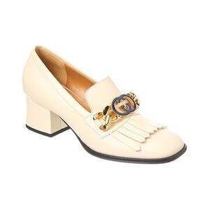 Gucci Jeanne Leather Pump, White